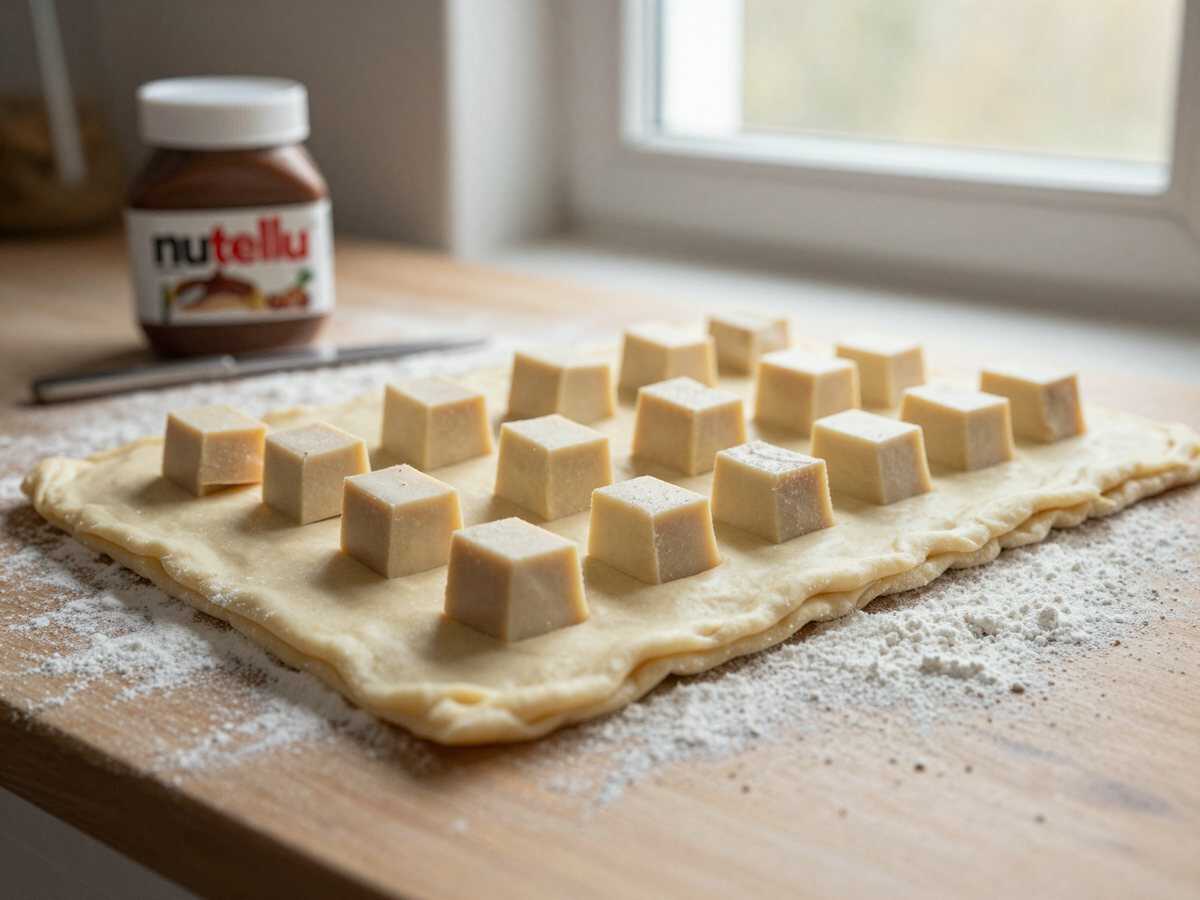 Nutella-Quarktaschen: Das einfache Rezept ohne Ofen! – während der Zubereitung