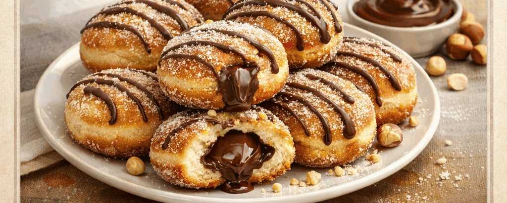 Nutella-gefüllte Donuts: Einfaches Ofenrezept