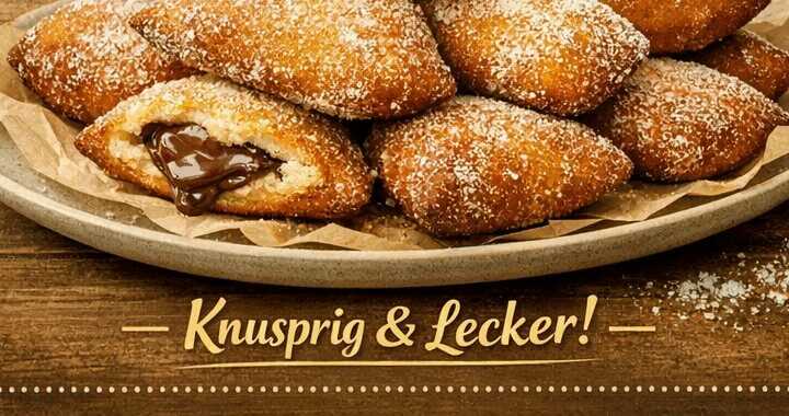 Nutella-Quarktaschen: Das einfache Rezept ohne Ofen!