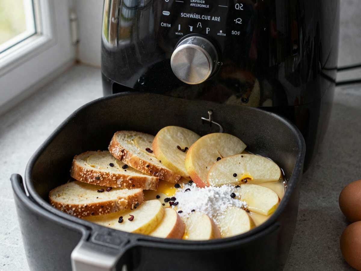 Ofenschlupfer schwäbische Art aus dem Airfryer, das Rezept, nach dem alle fragen – während der Zubereitung