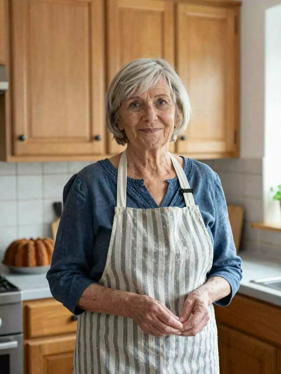 Oma Marlene in ihrer Küche im Münsterland