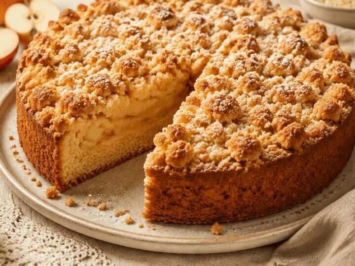 Omas Geheimrezept: Saftiger Apfelkuchen mit knusprigen Butterstreuseln!