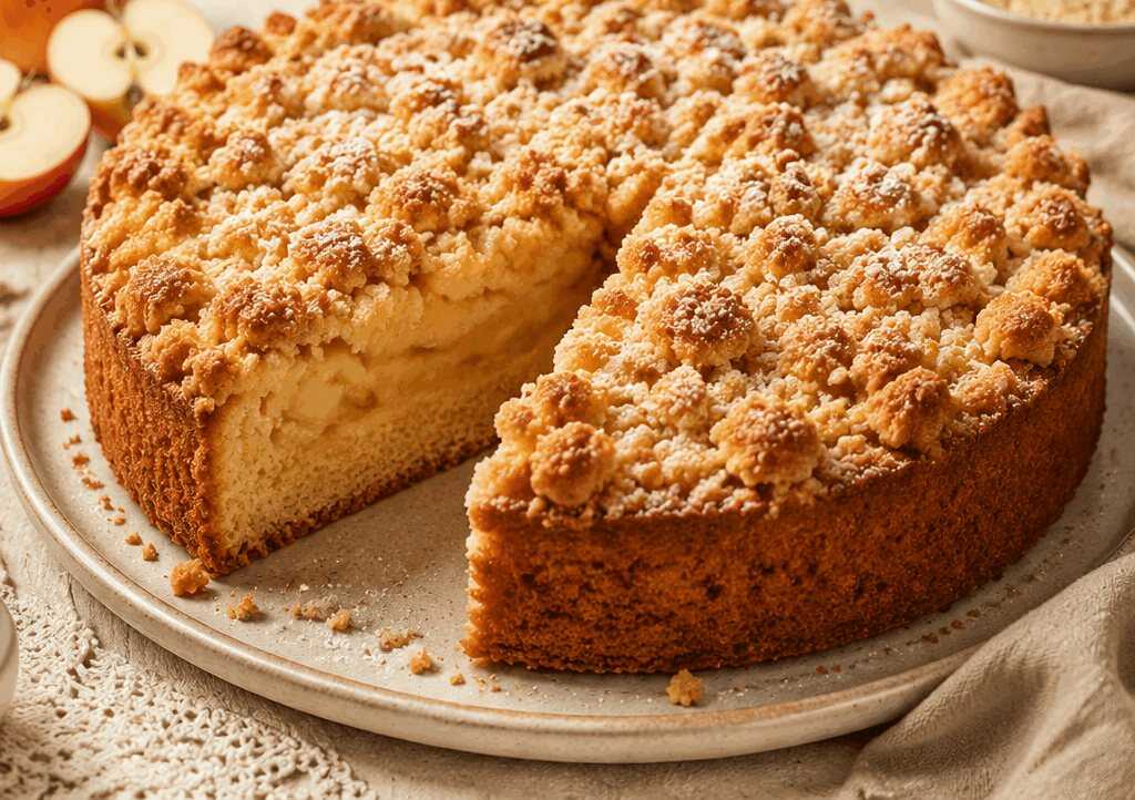 Apfelkuchen mit knusprigen Butterstreuseln
