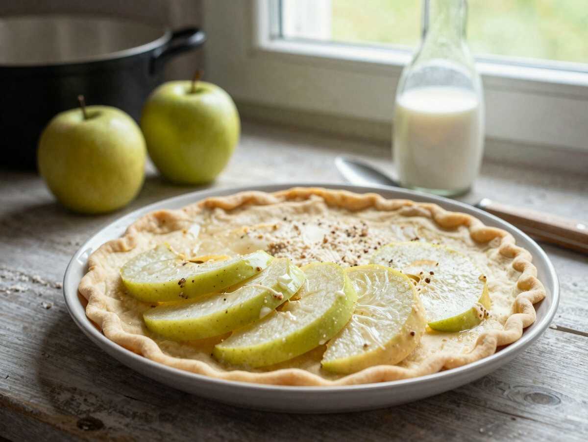 Omas Geheimrezept: Verlockende Apfelküchle mit Vanilleeis, die Sie probieren müssen! – während der Zubereitung