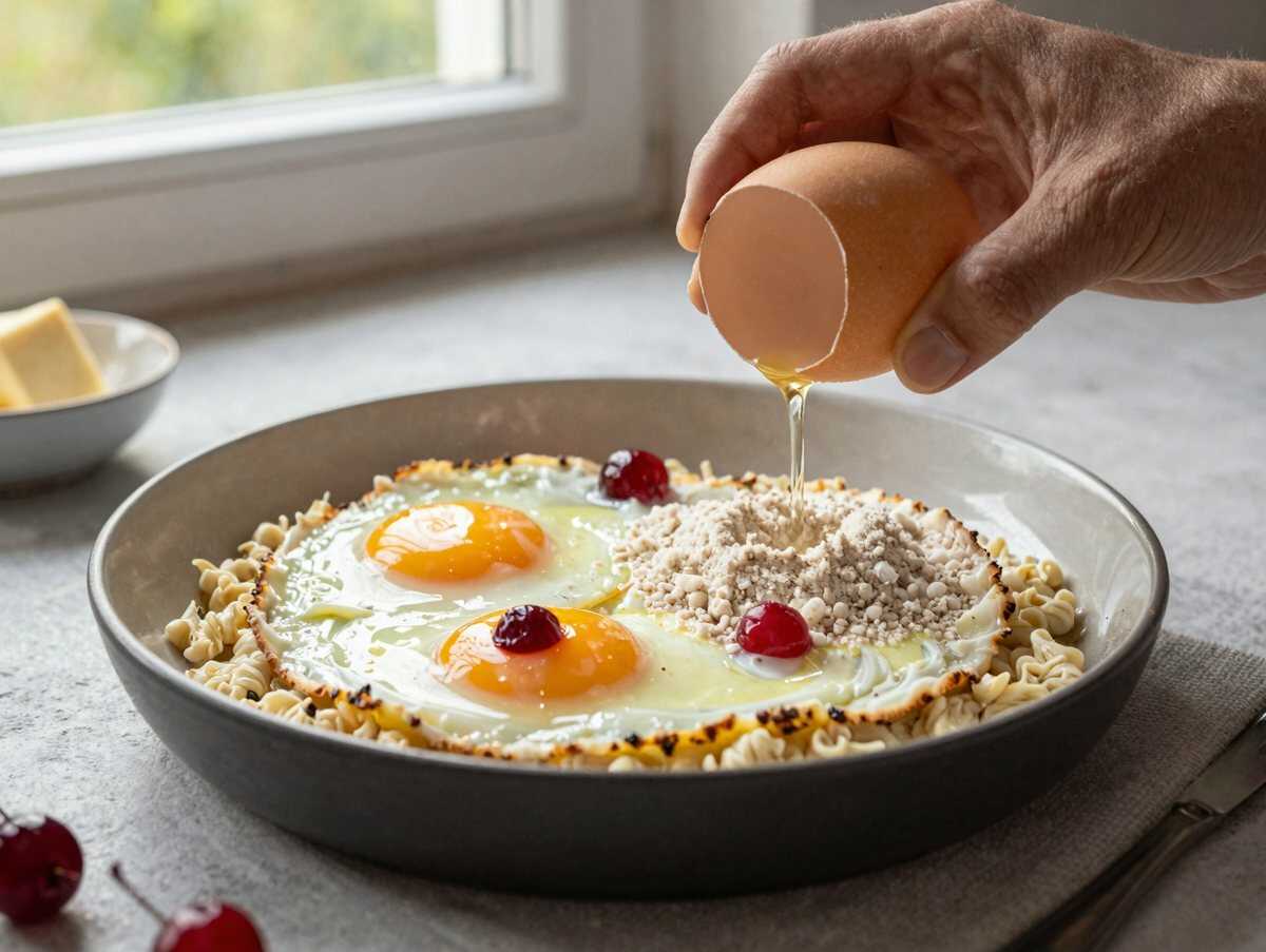 Omas Geheimtipp: Der Kirschkuchen, der auf der Zunge zergeht! – während der Zubereitung