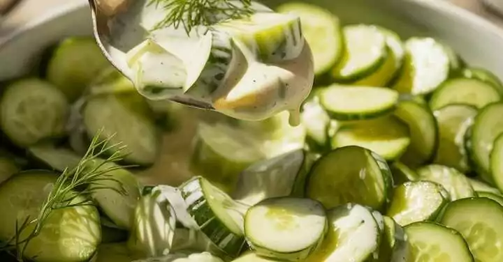 Omas Gurkensalat als klassische Beilage