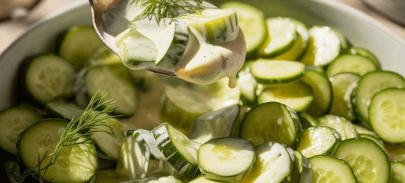 Omas Gurkensalat als klassische Beilage