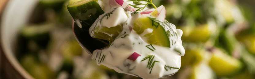 Omas Gurkensalat mit saurer Sahne
