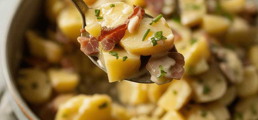 Omas Kartoffelsalat mit Schnittlauch und Brühen-Dressing