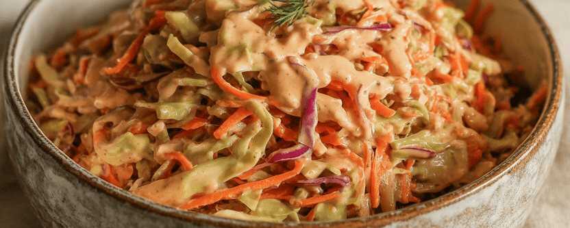 Omas Krautsalat fein gehobelt und geknetet