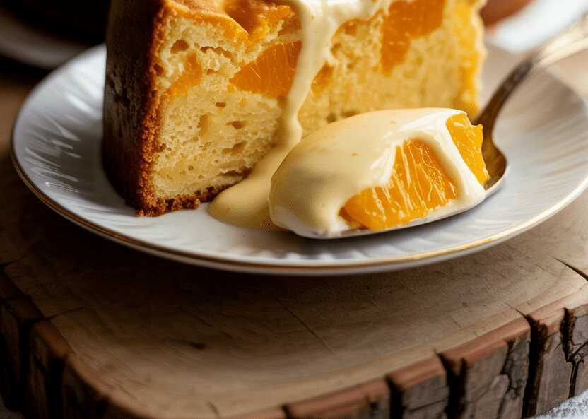 Orangenkuchen mit 450 g Schmand schnell vorbereitet