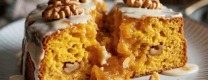 Orangenkuchen mit Walnüssen in 10 Minuten im Ofen – so sieht es fertig aus