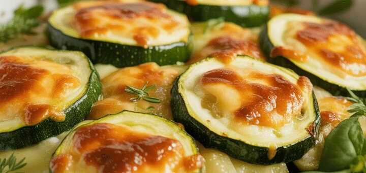 Panierte Zucchini Scheiben mit Parmesan für jeden Tag 10 Minuten