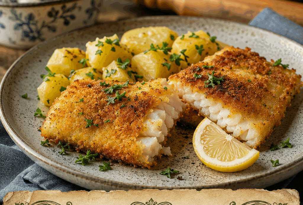 Panierter Seelachs aus dem Airfryer: schmeckt nach Sonntag bei Oma