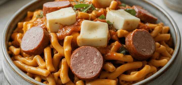 Paprika Gouda Salat mit 100 g Fleischwurst, der beste Salat gerade jetzt