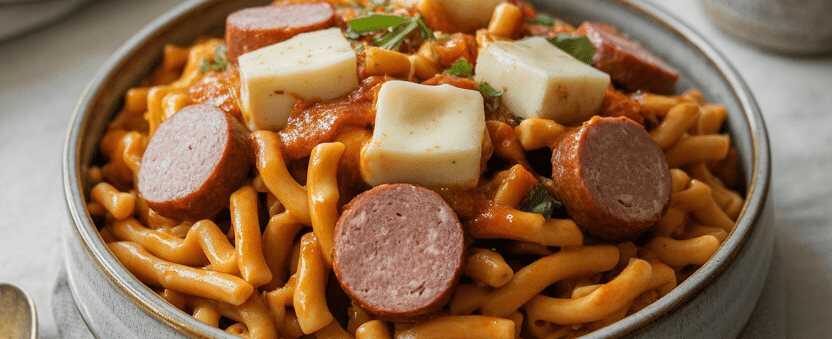 Paprika Gouda Salat mit 100 g Fleischwurst