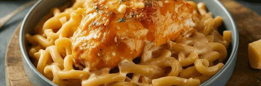 Parmesan-Hähnchen mit cremiger Soße in 20 Minuten fertig! – so sieht es fertig aus