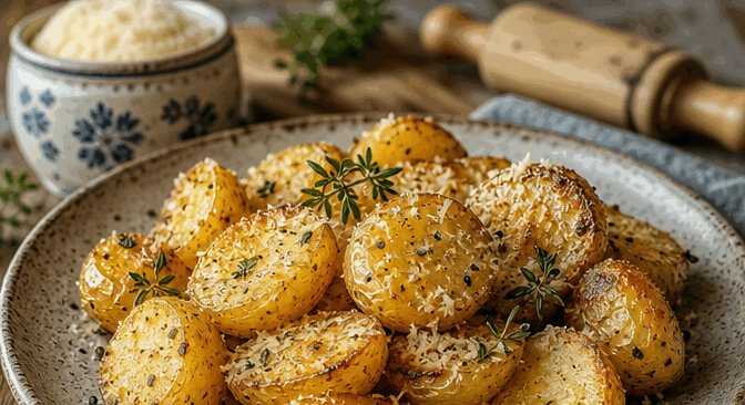 Parmesan-Kartoffeln aus dem Ofen – günstig, sättigend und unglaublich lecker