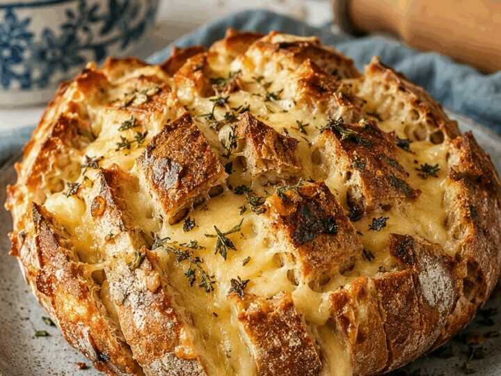 Partybrot gefüllt mit Käse aus dem Airfryer, das Rezept, nach dem alle fragen