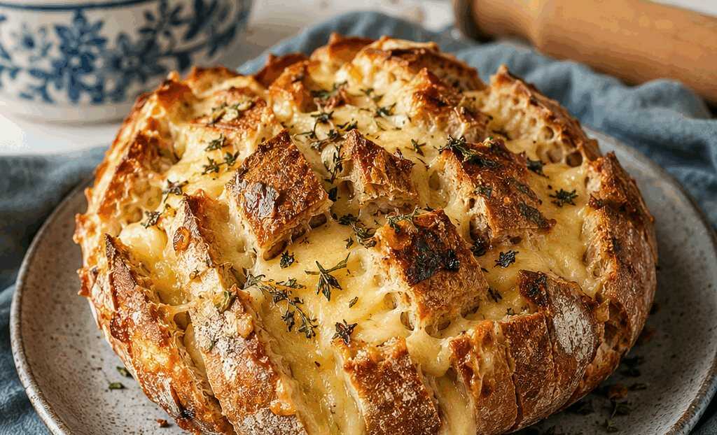 Partybrot gefüllt mit Käse aus dem Airfryer, das Rezept, nach dem alle fragen