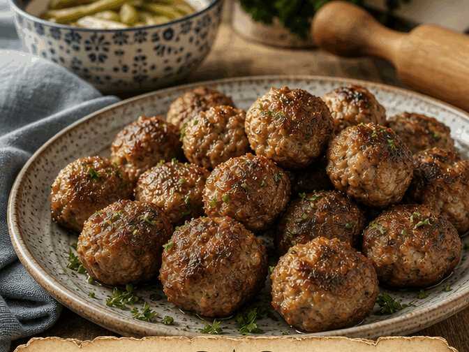 Partyfrikadellen fürs Buffet aus dem Airfryer: schmeckt nach Sonntag bei Oma