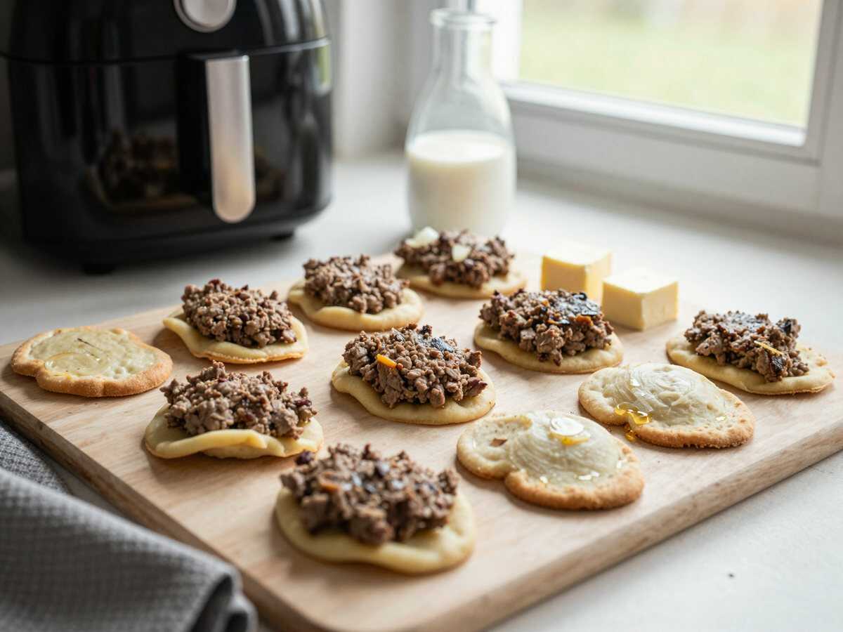 Partyfrikadellen fürs Buffet aus dem Airfryer: schmeckt nach Sonntag bei Oma – während der Zubereitung