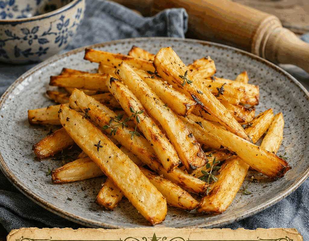 Pastinaken-Pommes aus dem Airfryer – mit Zutaten