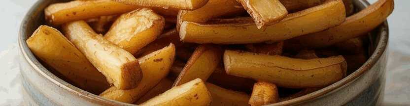 Pastinaken-Pommes aus der Heißluftfritteuse – so sieht es fertig aus