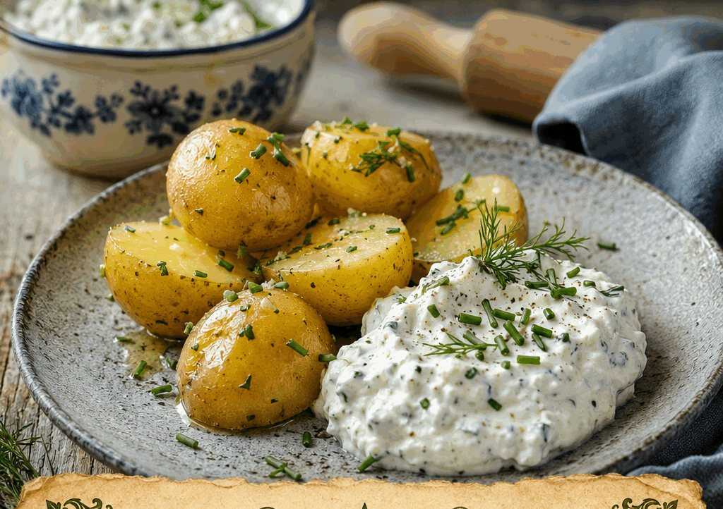 Pellkartoffeln mit Kräuterquark, perfekt für den schnellen Feierabend