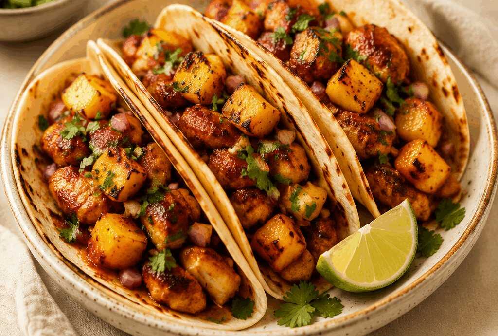 Perfekte Familienzeit: Ein-Pfannen-Hähnchen & Ananas Tacos für den schnellen Genuss!