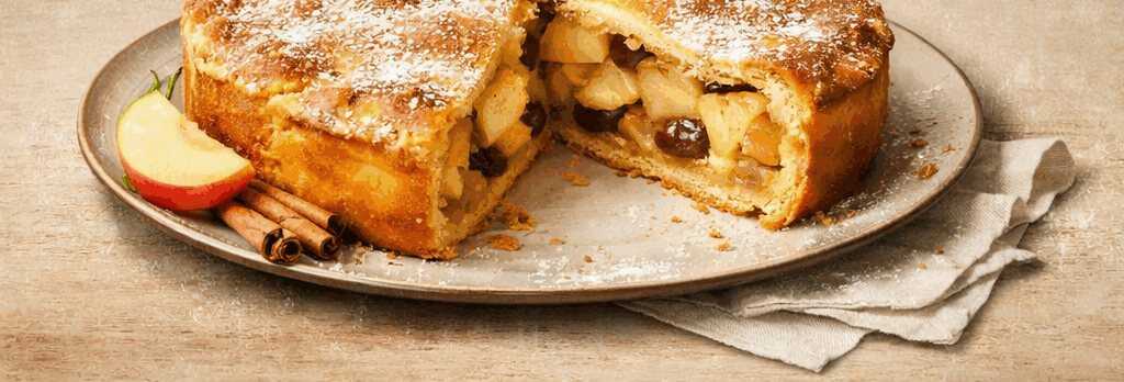 Gedeckten Apfelkuchen