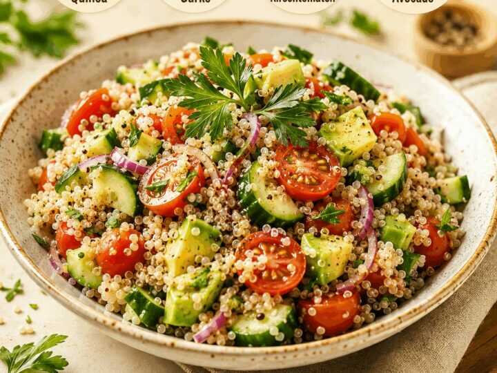 Probieren Sie diesen erfrischenden Quinoa-Salat voller frischer Aromen!
