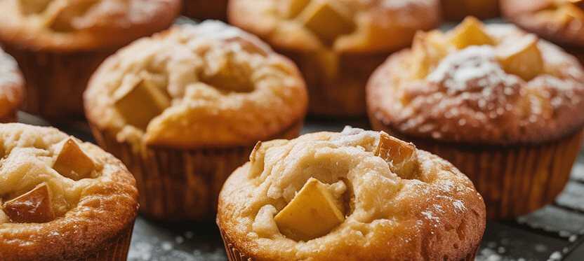 Quark Apfelmuffins die sind in 10 Minuten im Ofen
