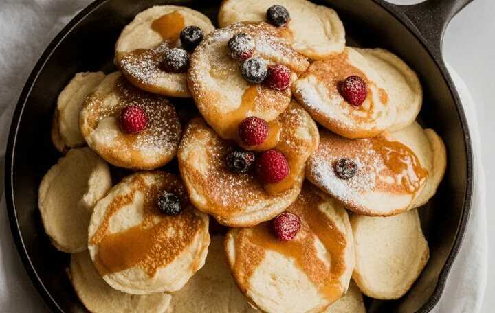Quark Pfannkuchen ohne Mehl in 5 Minuten fur ca 10 Stücke