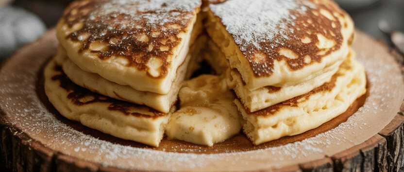 Quark Pfannkuchen ohne Mehl in 5 Minuten gemacht – so sieht es fertig aus