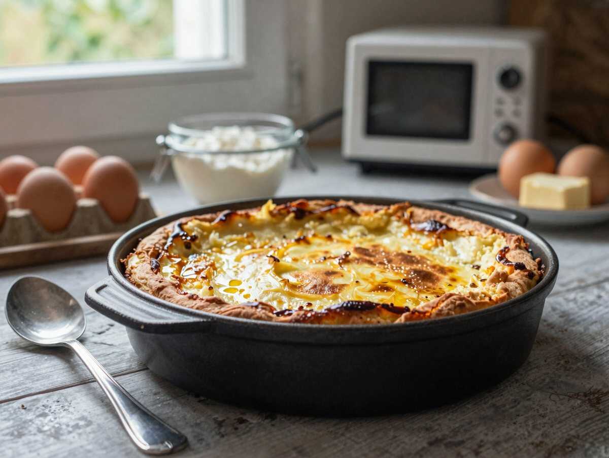 Quark Rührkuchen in 3 Minuten im Ofen, achtung das macht süchtig – während der Zubereitung