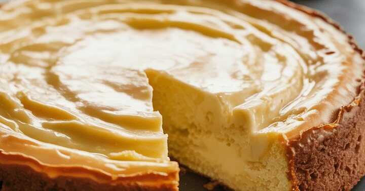 Quarkkuchen in 10 Minuten gemacht mit 2 Packung Vanillepudding!