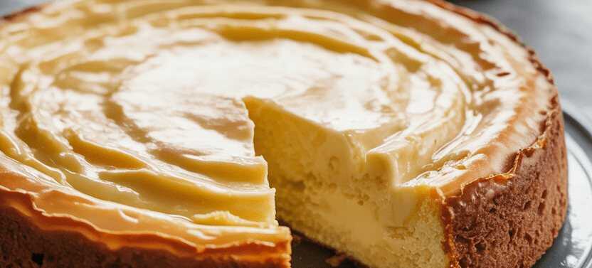 Quarkkuchen in 10 Minuten gemacht mit 2 Packung Vanillepudding!