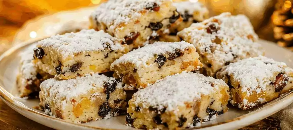 Quarkstollen Konfekt: Ein unwiderstehlicher Genuss, den du probieren musst! – so sieht es fertig aus