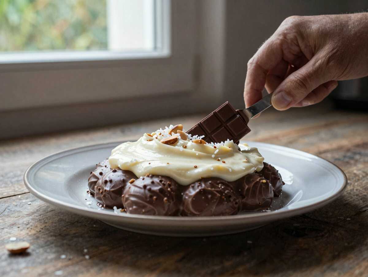 Raffaello Traum Rezept: Diese Köstlichkeit wird dich süchtig machen! – während der Zubereitung