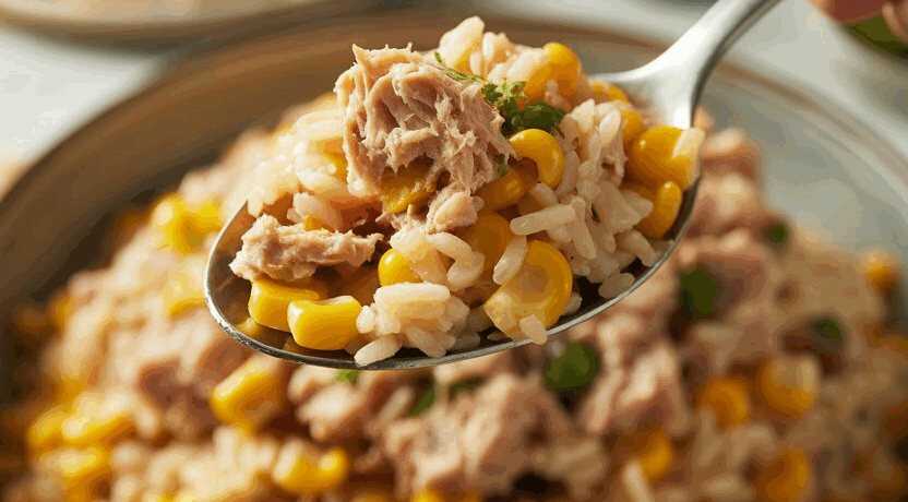 Reissalat mit Thunfisch und Mais