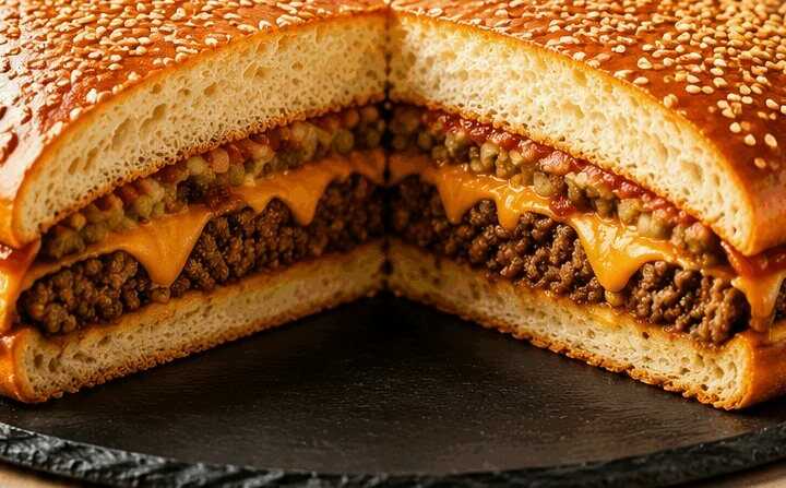 Rezept für einen gigantischen Cheeseburger-Kuchen, den du probieren musst!