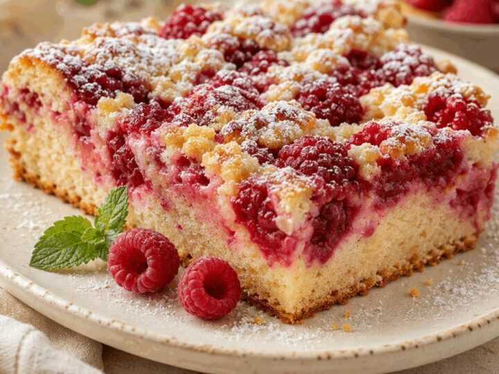 Rezept für saftigen Himbeerkuchen: So bekommen Sie 20 köstliche Stücke!