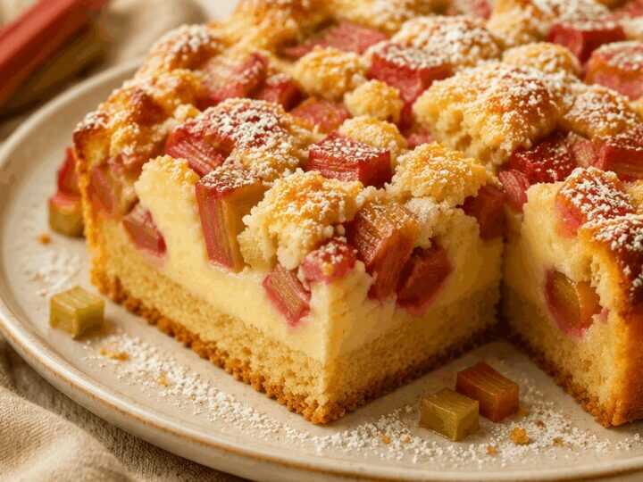 Rhabarbertraum: Verführerisches Pudding-Kuchen-Rezept zum Ausprobieren!