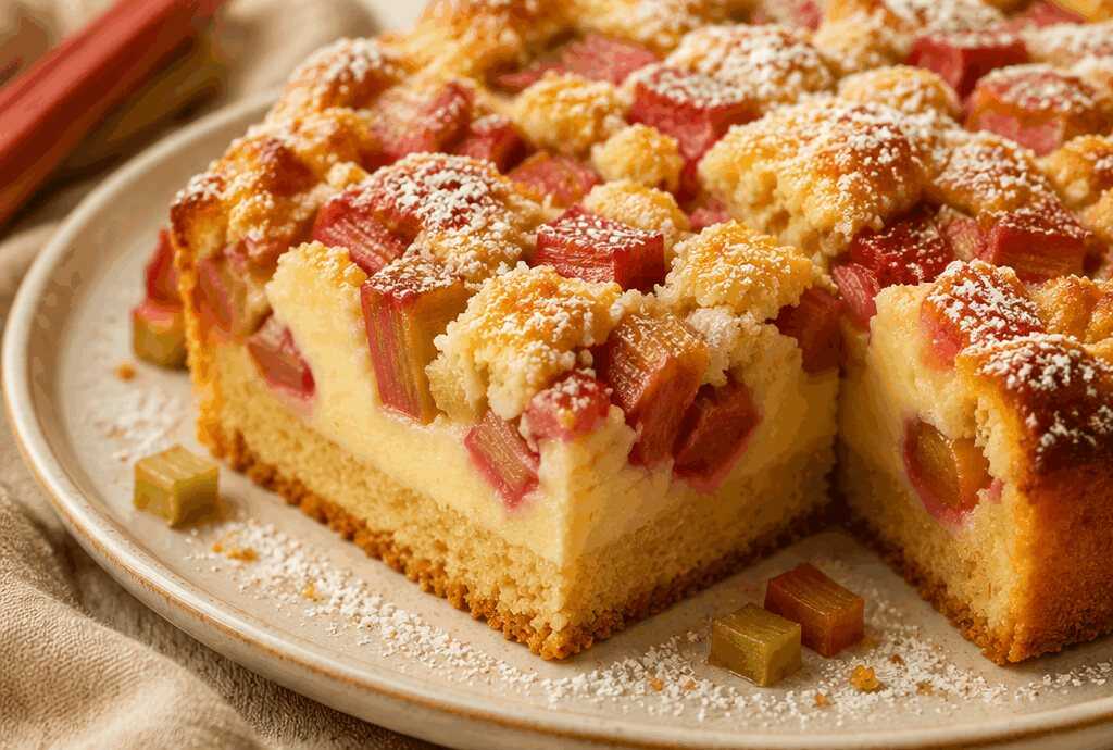 Rhabarbertraum: Verführerisches Pudding-Kuchen-Rezept zum Ausprobieren!