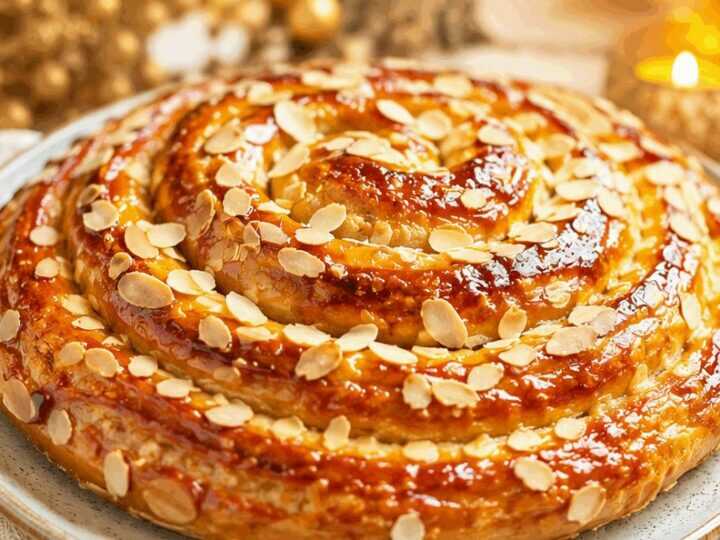 Riesige Mandelgebäck-Schnecke, ein absoluter Leckerbissen!