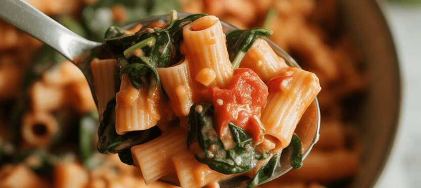 Rigatoni-Salat mit Tomaten und Spinat – Ein leichter Sommergenuss