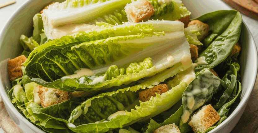 Römersalat mit leichtem Zitronendressing
