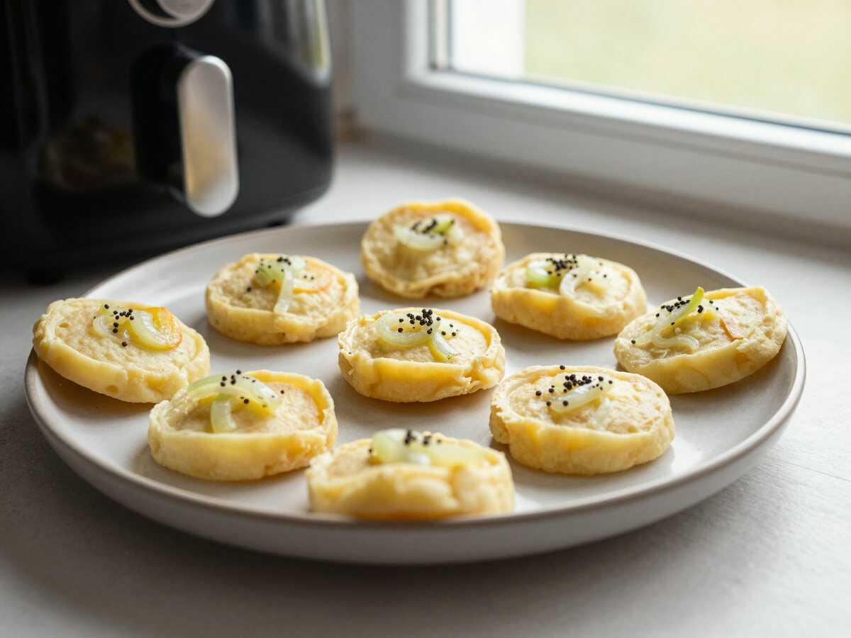 Rösti mit Zwiebeln aus dem Airfryer – perfekt, wenn spontan Besuch kommt – während der Zubereitung