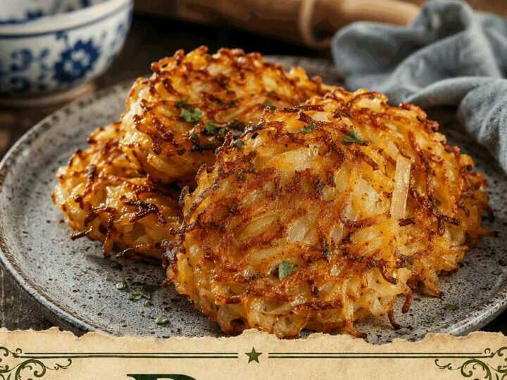 Rösti mit Zwiebeln aus dem Airfryer – perfekt, wenn spontan Besuch kommt